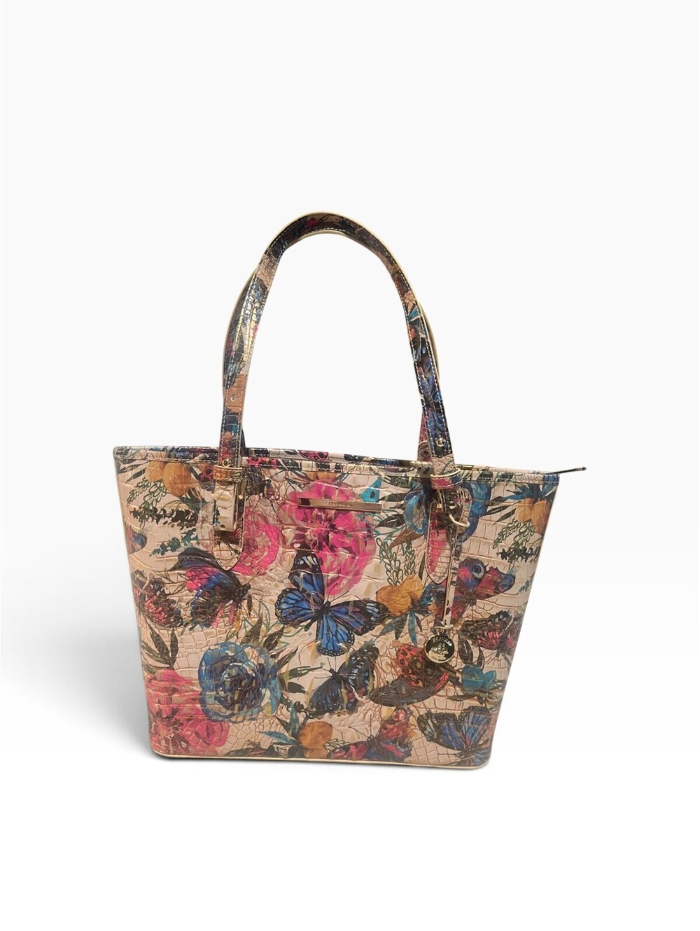 Brahmin Medium Asher Tote Butterfly Bag - Picture 2 of 13